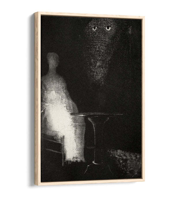 ODILON REDON, THE HAUNTED HOUSE -FLOAT EFFECT CANVAS WALL ART PRINT