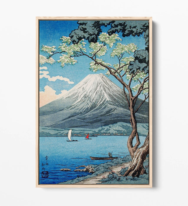 Float Effect Canvas Art – Mount Fuji Print With Custom Deep Frame, Vibrant Wall Decor