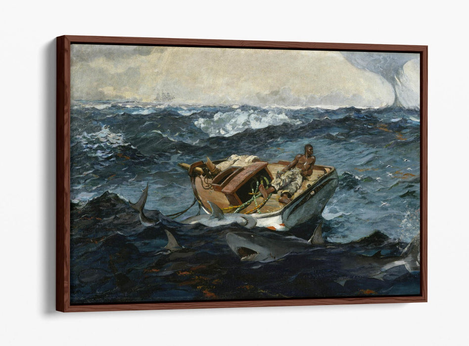 WINSLOW HOMER, THE GULF STREAM -FLOAT EFFECT CANVAS WALL ART PRINT