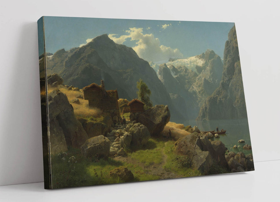 Canvas Wall Art - Hans Gude Balestrand Print on 30mm Deep Frame, Ready to Hang