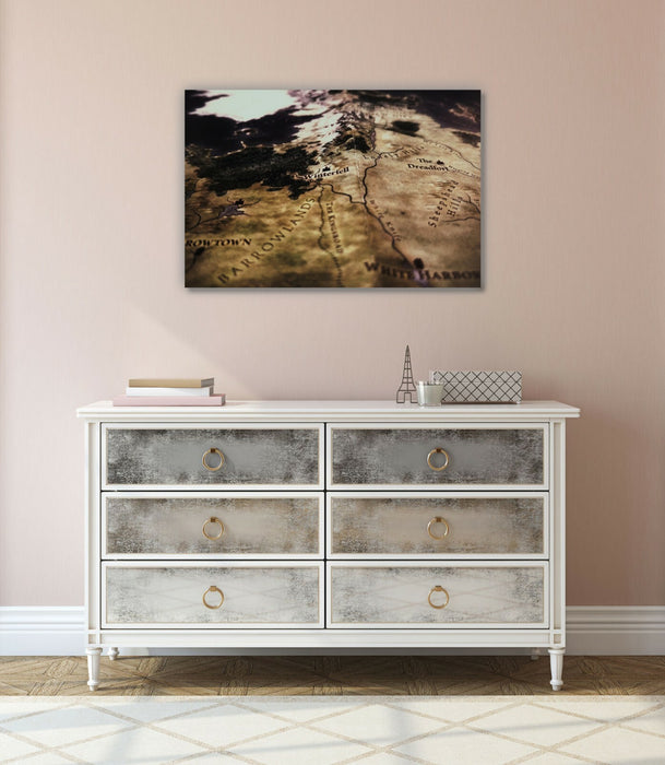 Game Of Thrones Map – Handmade Canvas Wall Art With 30mm Deep Frame