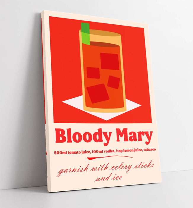 Bloody Mary Poster - Handmade Canvas Wall Art Print | Premium Varnish Finish