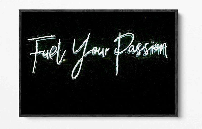 Blue Neon Canvas Art - Float Effect Canvas Wall Decor with Premium Varnish Finish