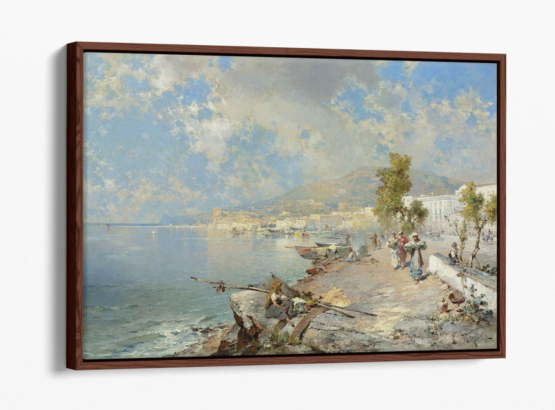 Float Effect Canvas Art – Naples Gulf Painting on Premium MDF Frame