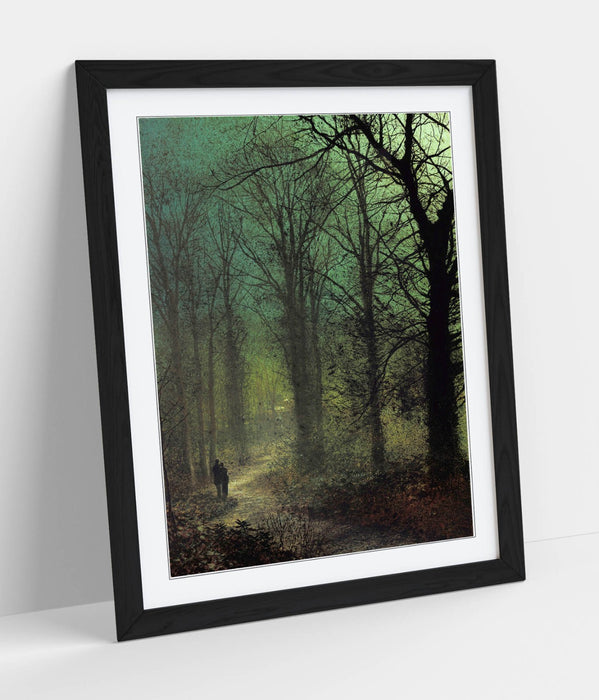 Framed Art Poster - John Atkinson Grimshaw Print With Wood Grain Frame | Handmade UK