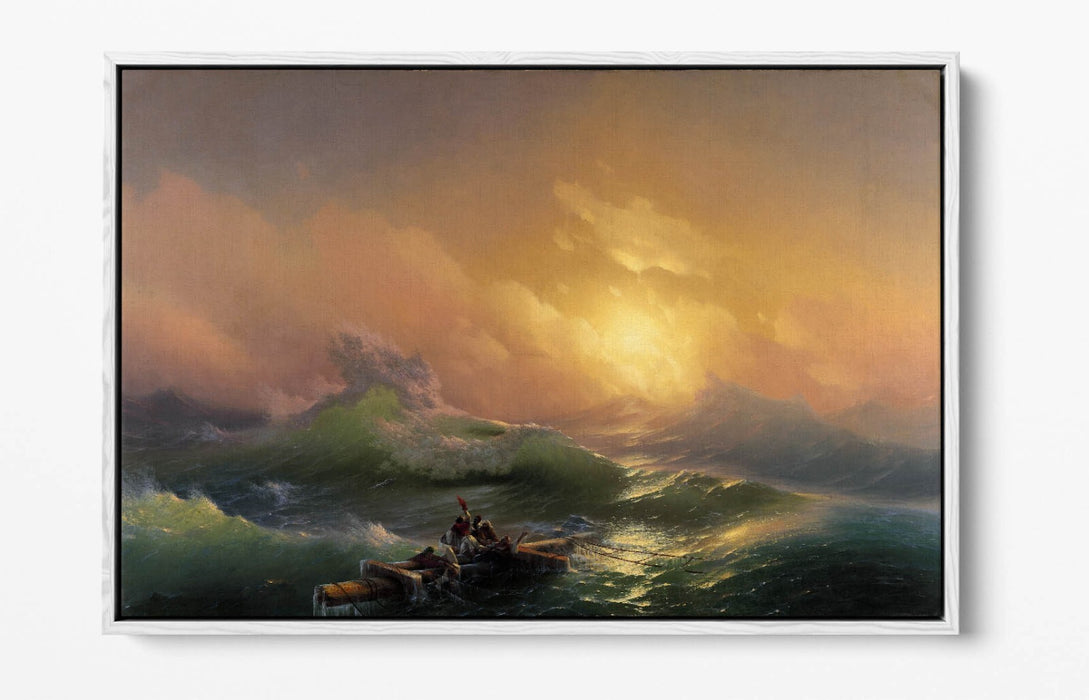 Canvas Wall Art Print – Ivan Aivazovsky Ninth Wave Float Effect, Handmade UK