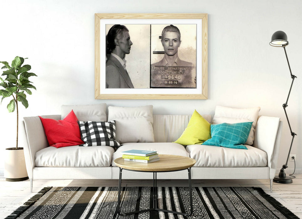 DAVID BOWIE MUGSHOT 2 -ART FRAMED POSTER PICTURE PRINT ARTWORK- BLACK & WHITE