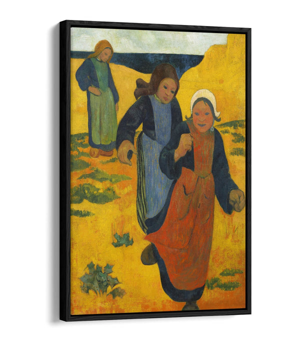PAUL SERUSIER, GIRLS IN THE GREAT SANDS -FLOAT EFFECT CANVAS WALL ART PIC PRINT