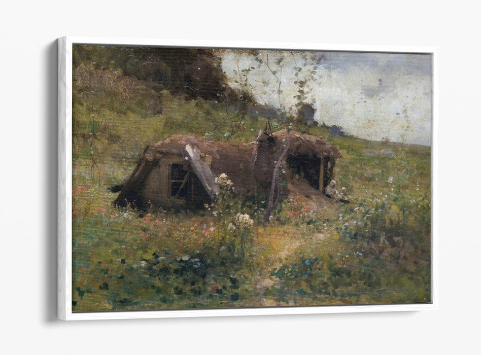 NICOLAE GRIGORESCU, BORDEI IN WOOD -FLOAT EFFECT CANVAS WALL ART PIC PRINT