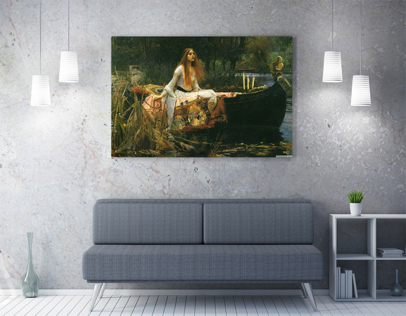 Lady of Shalott Canvas – Handmade Classic Art Print with UV Resistant Inks & MDF Frame