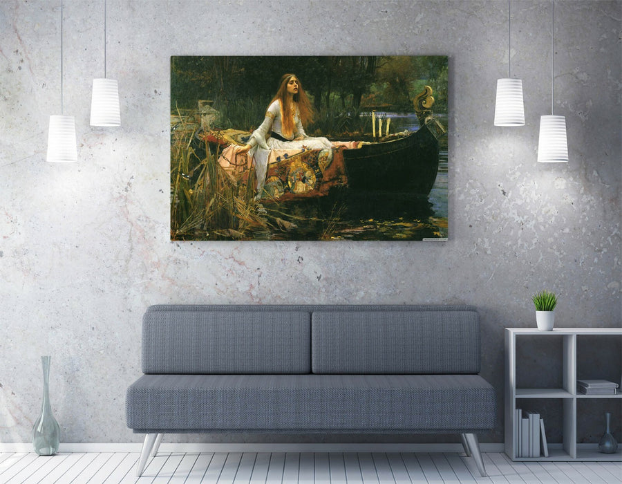JOHN WILLIAM WATERHOUSE, THE LADY OF SHALOTT -CANVAS WALL ART PAINTING PRINT