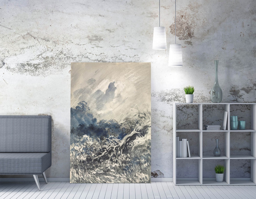 CHARLES FRANCOIS DAUBIGNY, OAK TREE AND THE REED -CANVAS WALL ART PICTURE PRINT