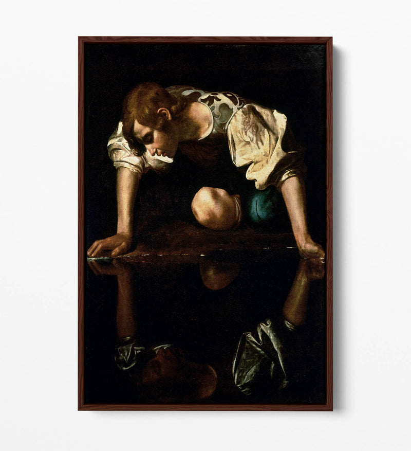 Canvas Wall Art - Caravaggio Narcissus Float Effect Canvas Print UK
