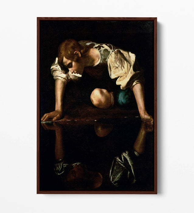 CARAVAGGIO, NARCISSUS -FLOAT EFFECT CANVAS WALL ART PRINT