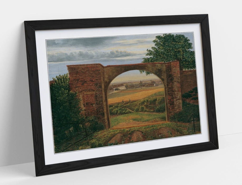 Framed Wall Art Poster - Thomas Ender Cemetery Gate Print | Handmade UK Art