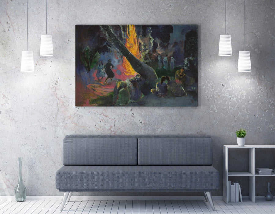 Canvas Wall Art - Paul Gauguin Fire Dance Painting | Premium Satin Finish Print