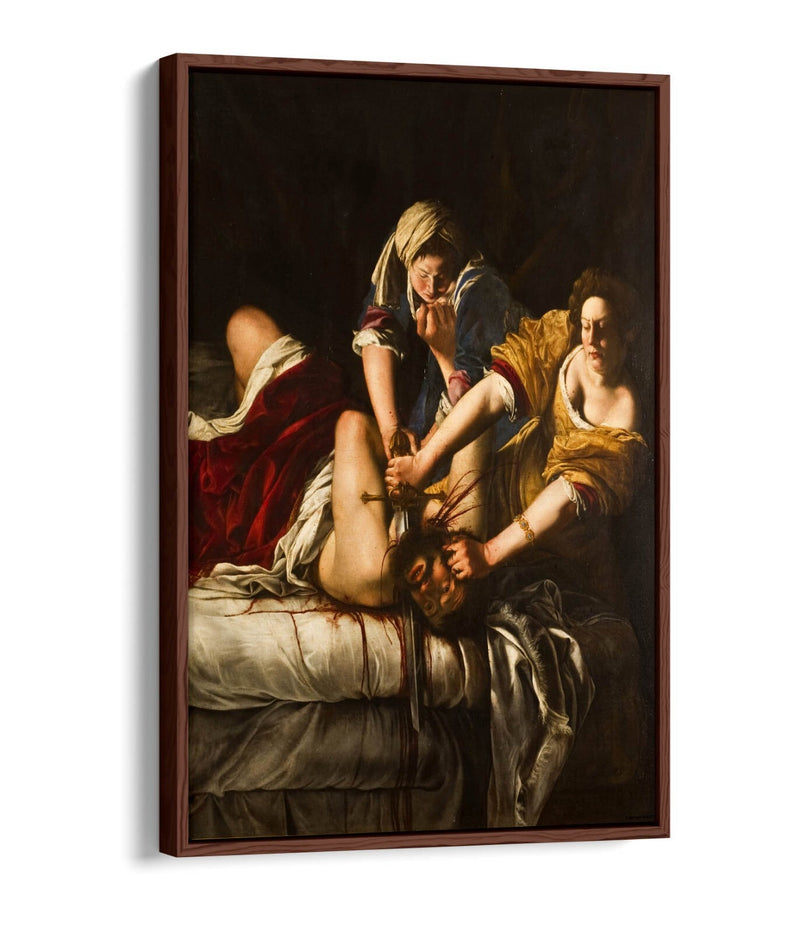 Canvas Art Print - Artemis Gentileschi Judith Slaying Holofernes | Float Effect, 30mm Deep Frame
