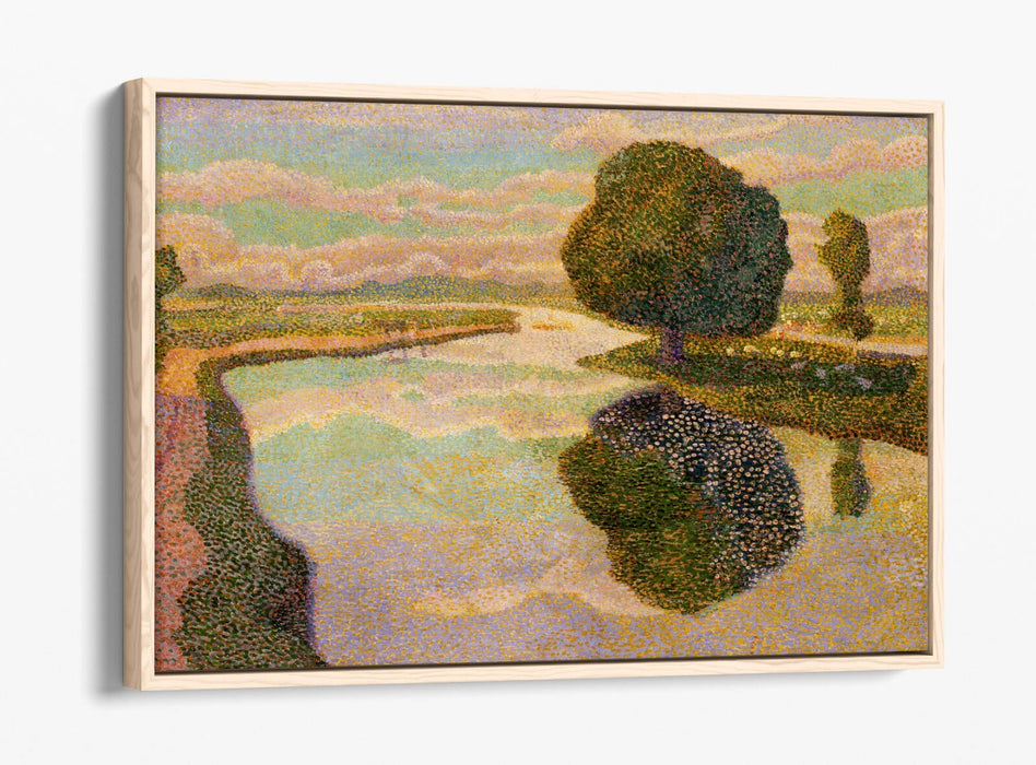 JAN TOOROP, LANDSCAPE WITH CANAL -FLOAT EFFECT CANVAS WALL ART PIC PRINT