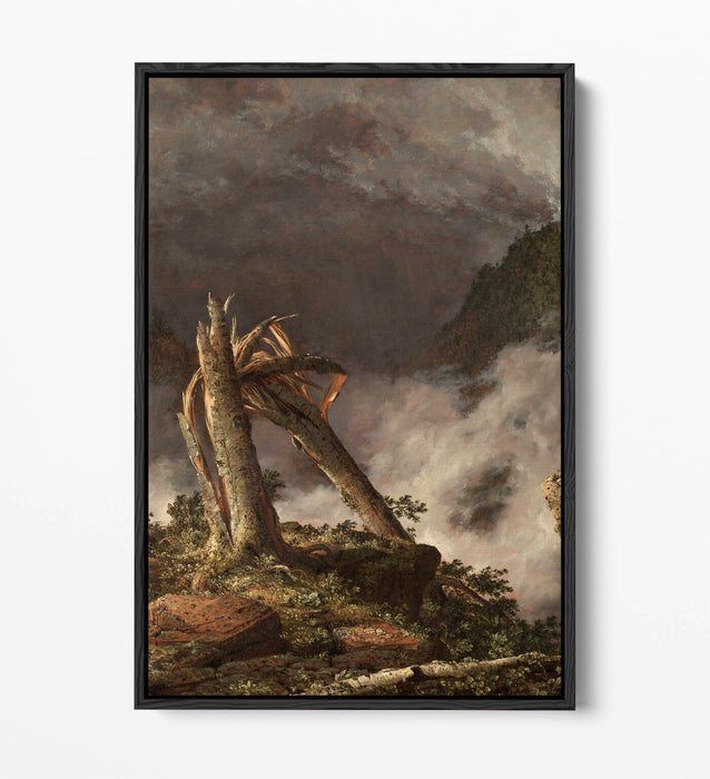 Canvas Wall Art Print | Mountain Storm Painting On Premium Float Effect Canvas