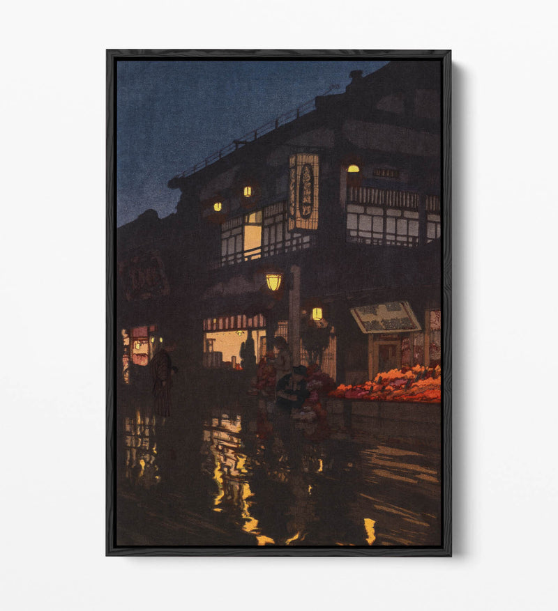 Float Effect Canvas Art - Yoshida Hiroshi Kagurazaka Street Premium Wall Print
