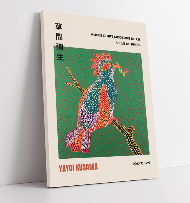 Canvas Wall Art - Yayoi Kusama Bird Print | Contemporary Handmade Canvas Art