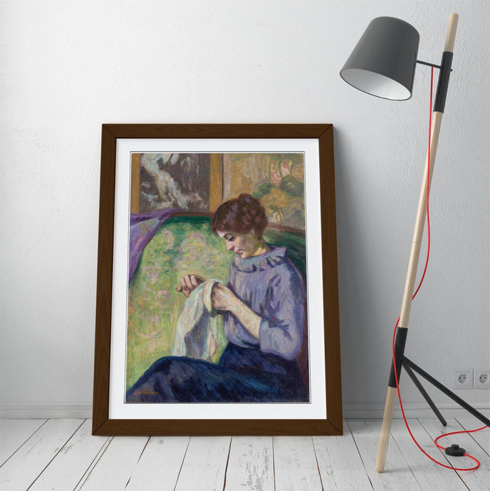 Framed Wall Art – Armand Guillaumin Madame Guillaumin Classic Art Poster Print