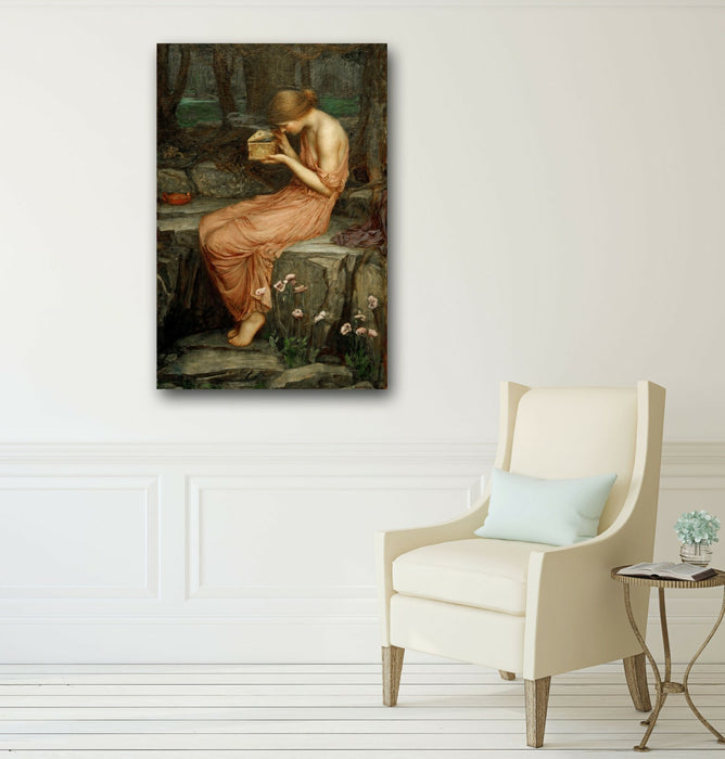 CANVAS WALL ART ARTWORK FRAMED PRINT John W Waterhouse Psyche Opening Golden Box