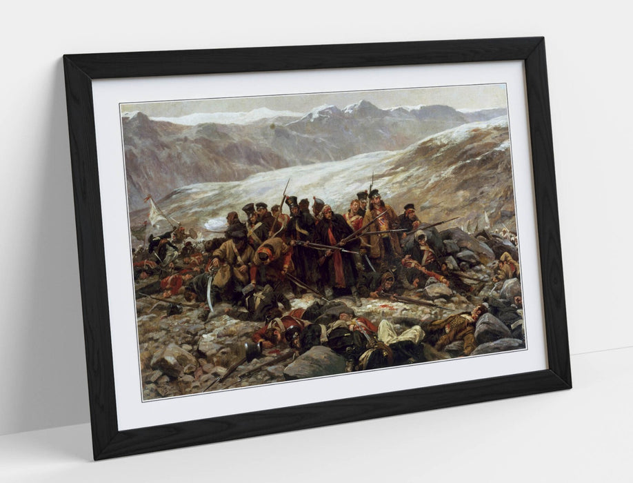 Framed Wall Art - William Barnes Wollen The Last Stand Poster Print, Matte Paper