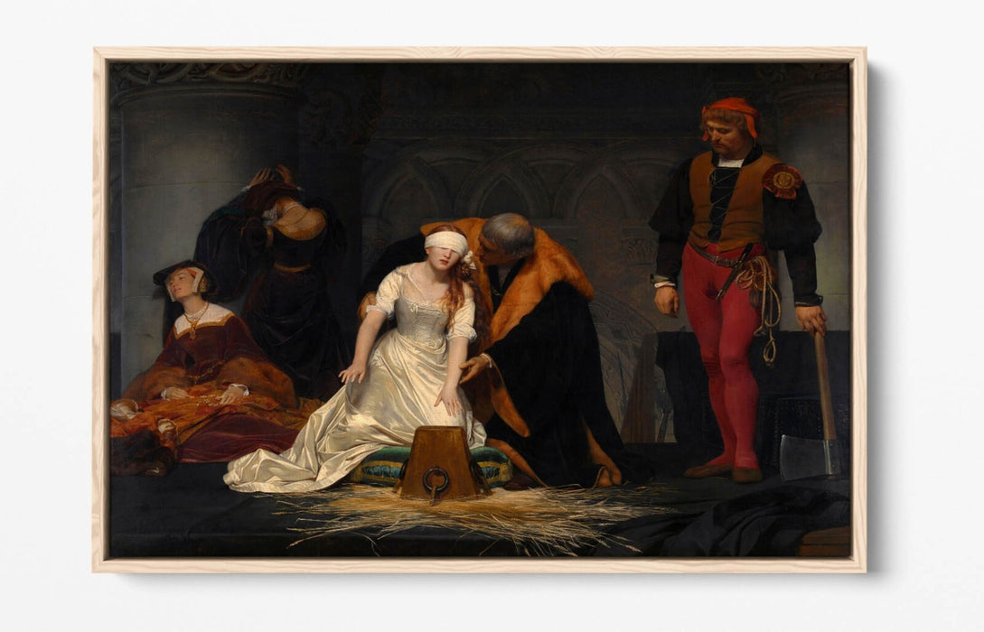 Canvas Wall Art Print - Execution of Lady Jane Grey | Float Effect Canvas Frame