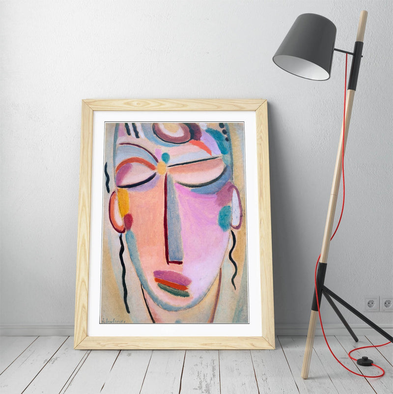 Framed Wall Art Poster | Alexej Von Jawlensky, Meditation | Matte Paper, Wood Grain Frame