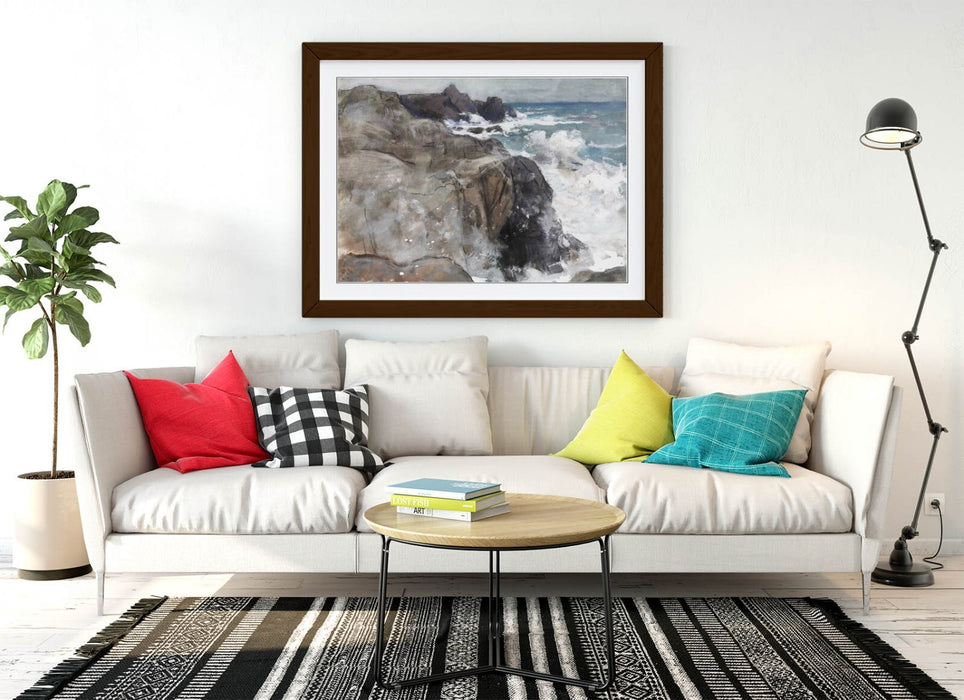 Framed Wall Art - Auguste Lepere Storm Island Yeu Poster Print | UK Made