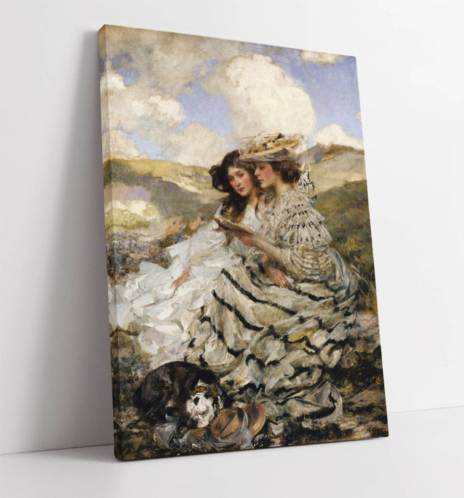 Canvas Wall Art – On The Dunes by James Jebusa Shannon | Handmade Vibrant Print