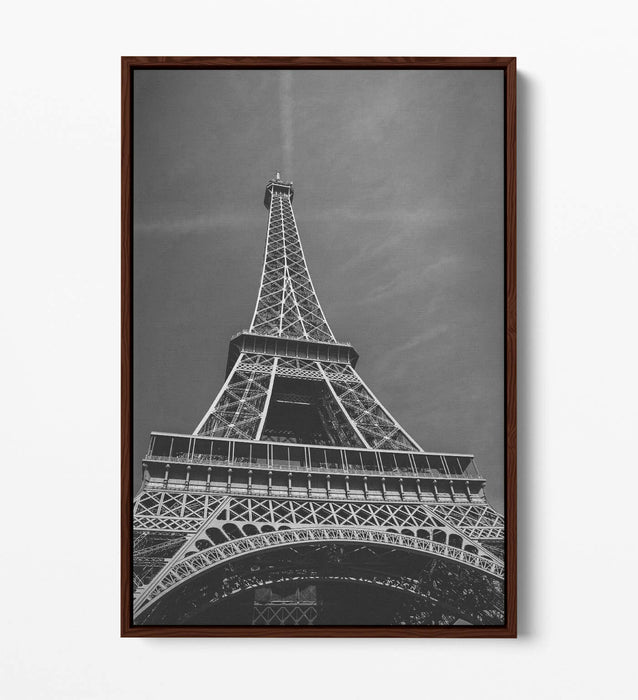 Eiffel Tower Canvas Art - Paris Wall Decor With Float Effect Frame & Premium Finish