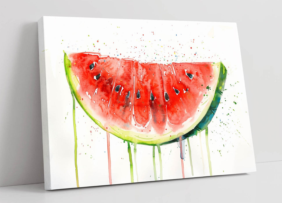 Watermelon Canvas Art – Juicy Fruit Artwork on Handmade Canvas Print