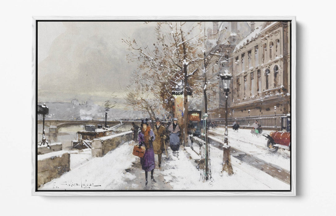 EUGENE GALIEN-LALOUE, QUAI D'ORSAY IN PARIS -FLOAT EFFECT CANVAS WALL ART PRINT