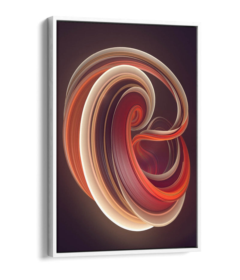 Canvas Wall Art – Abstract Multi Color Swirl Print | Float Effect, Ready to Hang
