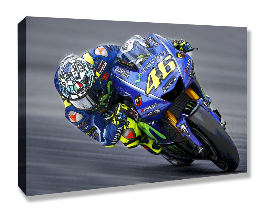 Valentino Rossi Canvas Art - Moto GP Wall Art | Framed 30mm Deep Canvas Print