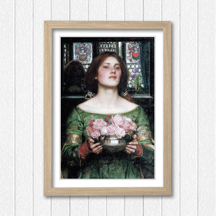 JOHN WILLIAM WATERHOUSE GATHER YE ROSEBUDS FRAMED ART PAINTING PRINT 4 SIZES