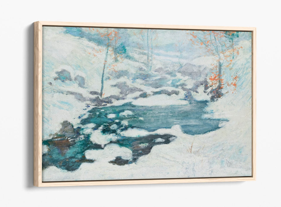 Canvas Wall Art - John Henry Twachtman Icebound Float Effect Premium Print
