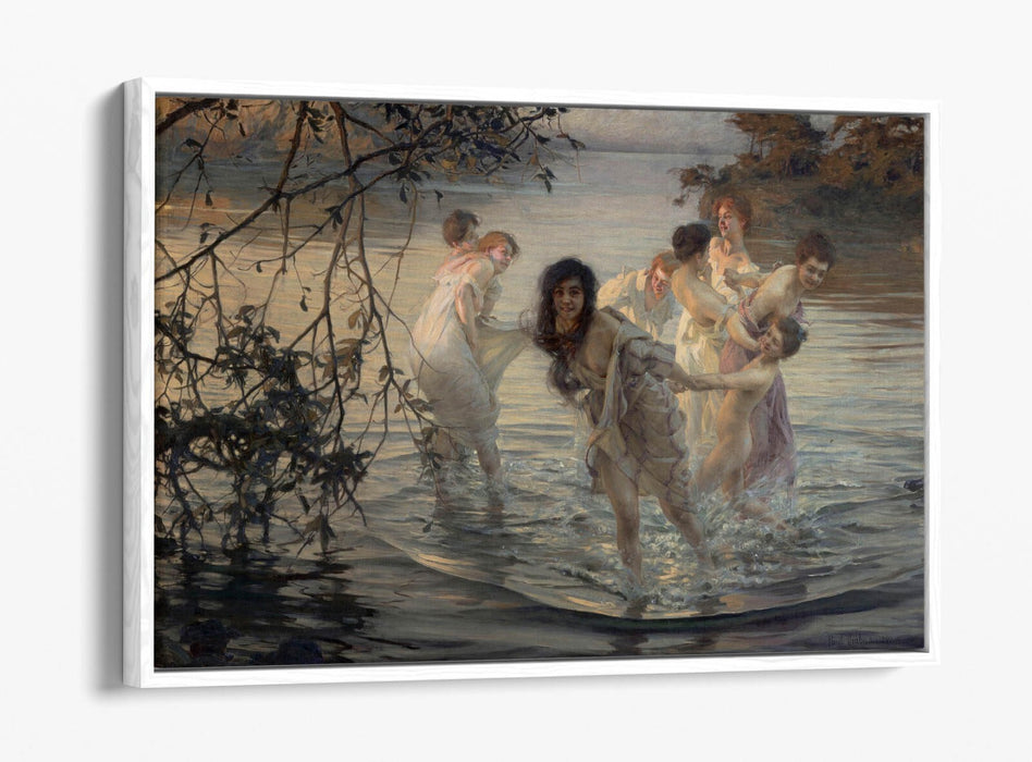 Canvas Wall Art - Paul Emile Chabas Dancing Nymphs | Float Effect, Premium Frame