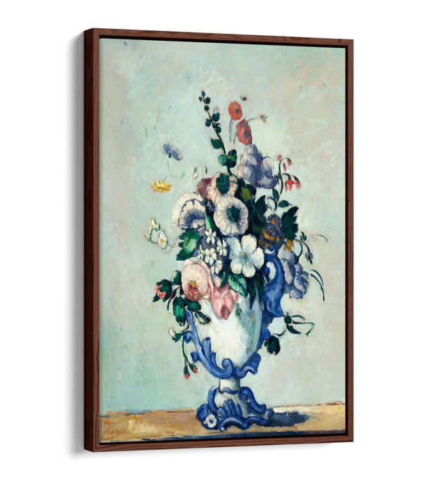 Float Effect Canvas Art – Rococo Vase Print by Paul Cezanne | Handmade UK