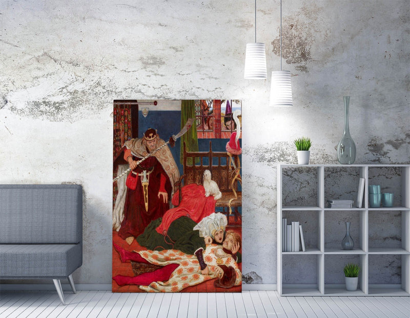 Canvas Wall Art – Ford Madox Brown Death of Sir Tristram Premium Print