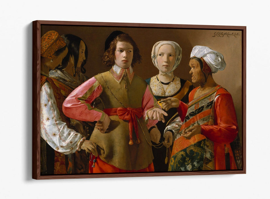 GEORGES DE LA TOUR, THE FORTUNE TELLER -FLOAT EFFECT CANVAS WALL ART PIC PRINT