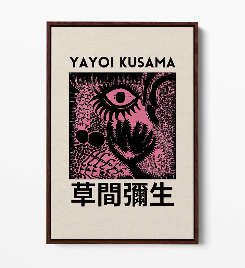 Canvas Wall Art – Pink Abstract Canvas Print With Float Effect Frame