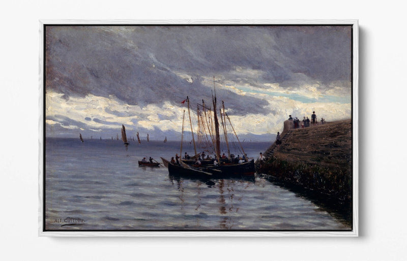 Canvas Wall Art Print – Float Effect Canvas With Sardine Fishermen Design | Handmade UK