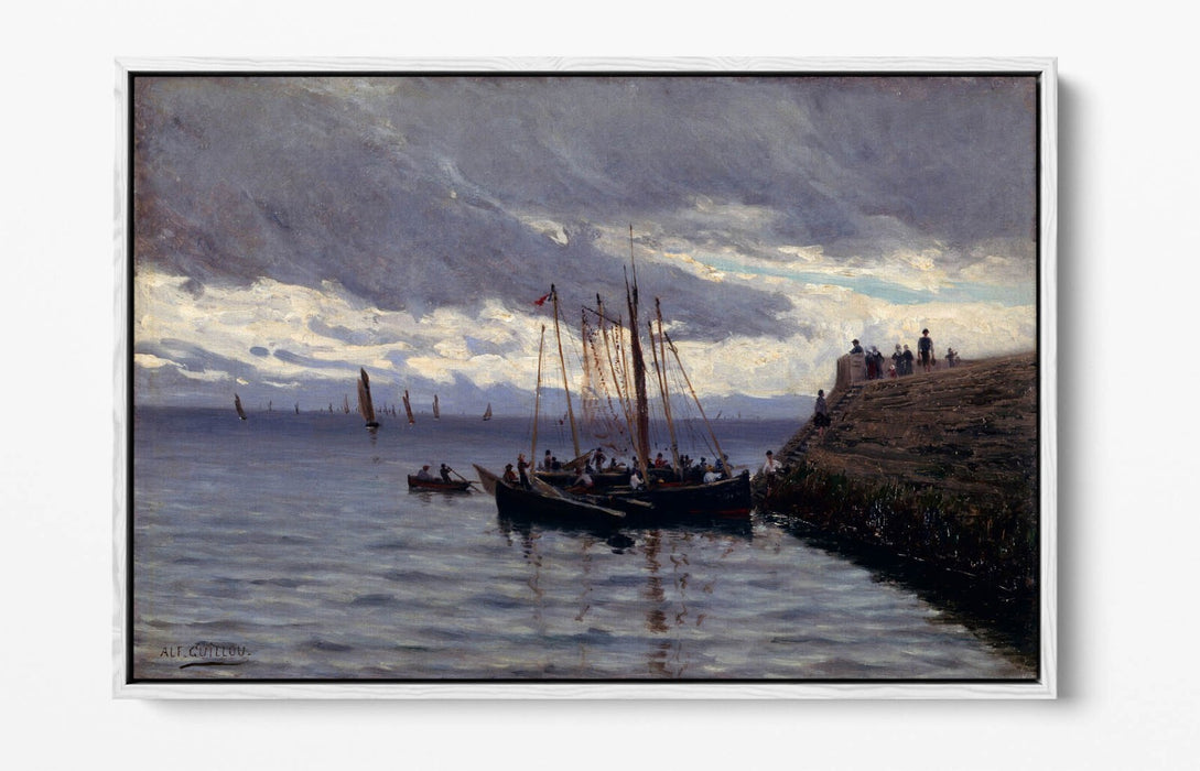 Canvas Wall Art Print – Float Effect Canvas With Sardine Fishermen Design | Handmade UK