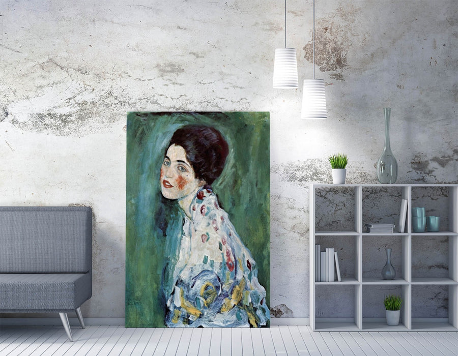 GUSTAV KLIMT, PORTRAIT OF A LADY -CANVAS WALL ARTWORK PICTURE PRINT