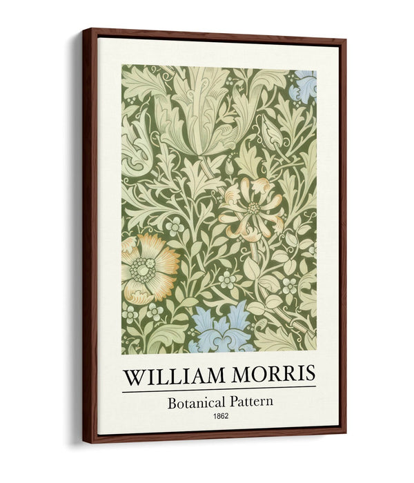 Botanical Canvas Art – William Morris Floral Wall Decor | Handmade Canvas Print