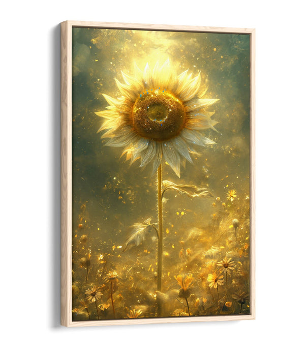 Float Effect Canvas Art – Sunflower Underwater Wall Decor With Premium Varnish Finish