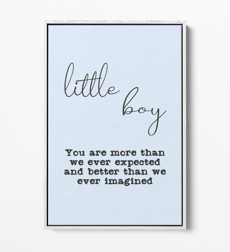 Nursery Canvas Wall Art - Baby Room Quote Art | Float Effect Canvas Print